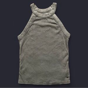S | American Eagle Outfitters grey ribbed tank top